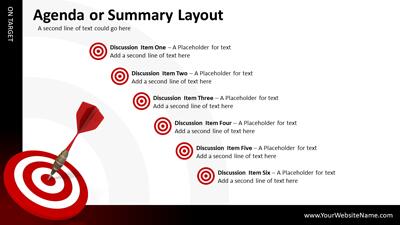 Slide 2 layout from the Target Objectives PowerPoint Slide Template presentation deck.