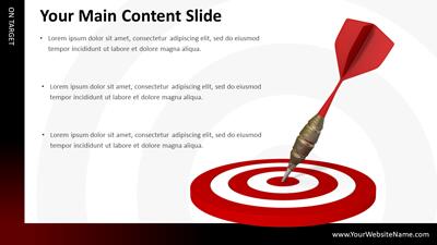 Slide 3 layout from the Target Objectives PowerPoint Slide Template presentation deck.