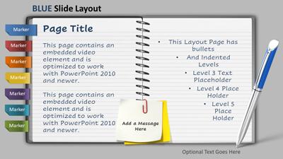 Interactive Notepad Tabs PowerPoint Template layout preview.
