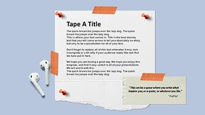 Slide 2 layout from the Tape All Over Retro PowerPoint Template presentation deck.