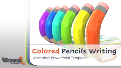 Slide 1 layout preview from the Colored Pencils Education PowerPoint Template deck, optimized for corporate project kickoff meetings.