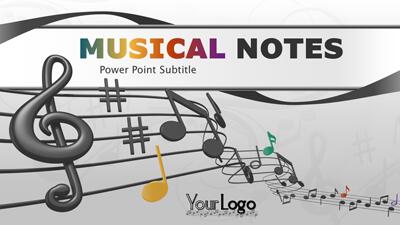 Music Sheet PowerPoint Template layout preview.