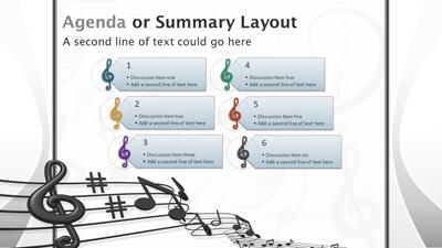 Slide 2 layout from the Musical Notes PowerPoint Template presentation deck.