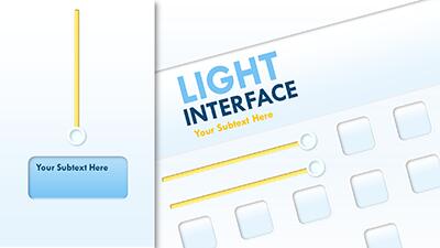 Light Interface PowerPoint Template layout preview.