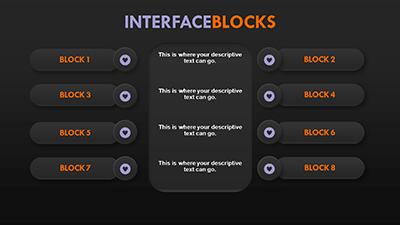 Slide 2 layout from the Dark Interface PowerPoint Theme presentation deck.