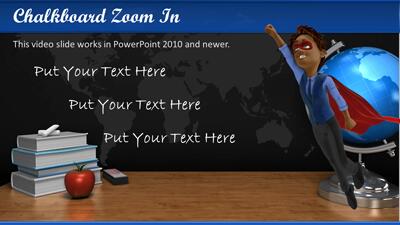 Slide 2 layout from the Hero PowerPoint Theme with Teacher Superhero Characters presentation deck.