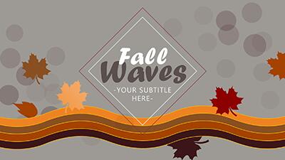 Waves Of Fall PowerPoint Template layout preview.