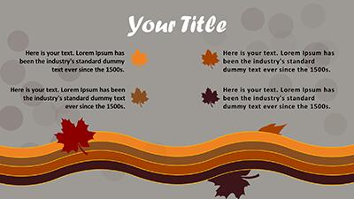 Slide 3 layout from the Fall Waves Seasonal PowerPoint presentation deck.
