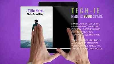 Slide 3 layout from the Tint of Tech Vibrant PowerPoint Design presentation deck.