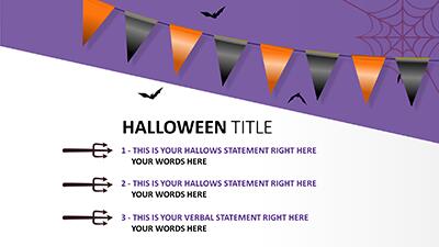 Slide 3 layout from the Halloween Scare PowerPoint Theme presentation deck.