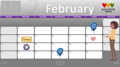 Slide 3 layout from the 2025 Interactive PowerPoint Calendar presentation deck.
