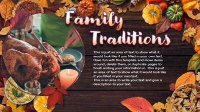 Slide 2 layout from the Fall Thanksgiving Elements PowerPoint Theme presentation deck.