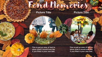 Slide 3 layout from the Fall Thanksgiving Elements PowerPoint Theme presentation deck.