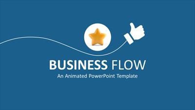 Business Flow Design PowerPoint Template layout preview.