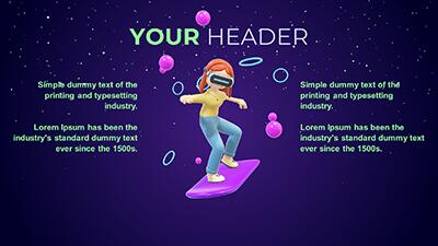 Slide 2 layout from the Virtual Leap 3D PowerPoint Slides presentation deck.