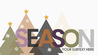 Seasons Greetings PowerPoint Template layout preview.