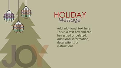 Slide 3 layout from the Seasons Greetings PowerPoint Theme presentation deck.