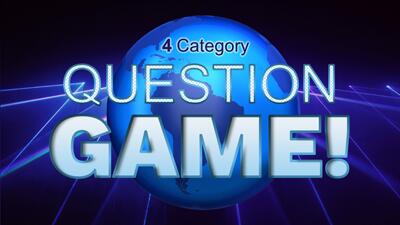 Question Game 4 Categories PowerPoint Template layout preview.