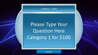 Slide 3 layout from the Jeopardy Style Four Category PowerPoint Game presentation deck.