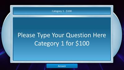 Slide 3 layout from the Jeopardy Style Six Category PowerPoint Game presentation deck.