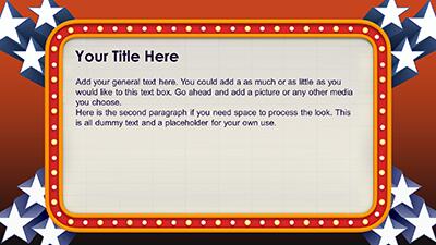 Slide 3 layout from the Superstar Theater PowerPoint Theme presentation deck.