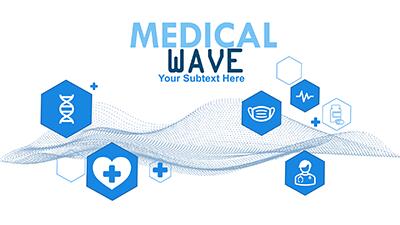 Medical Wave PowerPoint Template layout preview.