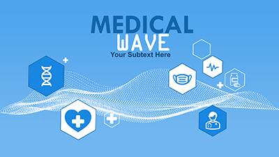 Slide 2 layout from the Medical Wave PowerPoint Infographics presentation deck.