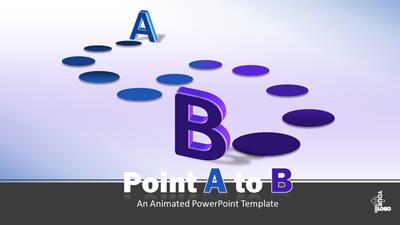 Point A To B PowerPoint Template layout preview.
