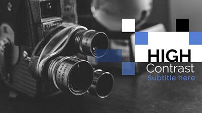 High Contrast PowerPoint Template layout preview.