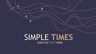 Slide 1 layout preview from the Simple Times PowerPoint Slides deck, optimized for creative multimedia presentations.