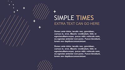 Slide 2 layout preview from the Simple Times PowerPoint Slides deck.