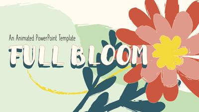 Full Bloom PowerPoint Template layout preview.