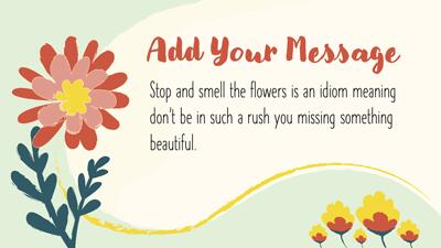 Slide 2 layout from the Full Bloom - A Spring Flower PowerPoint theme presentation deck.