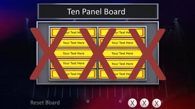 Interactive Feud Game Show PowerPoint Template layout preview.