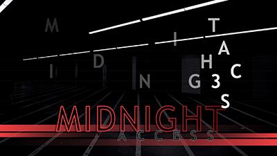Midnight Access PowerPoint Template layout preview.