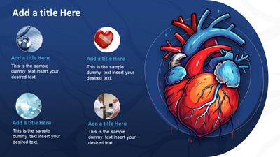 Slide 3 layout from the Stylized Heart Health PowerPoint Theme presentation deck.