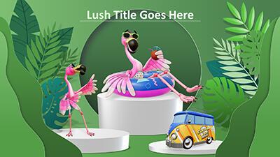 Slide 2 layout from the Lush Greens presentation deck.