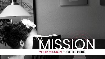On A Mission PowerPoint Template layout preview.