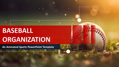 Baseball Organization PowerPoint Template layout preview.