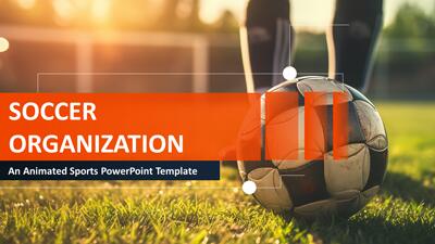 Soccer Organization PowerPoint Template layout preview.