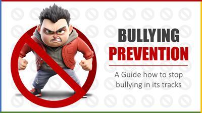 Bullying Prevention PowerPoint Template layout preview.