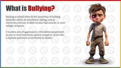 Slide 2 layout from the Bullying Prevention PowerPoint Theme presentation deck.