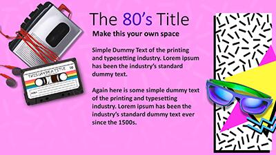 Slide 3 layout from the Saved by the 80s presentation deck.