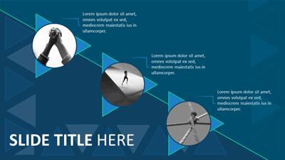 Slide 3 layout from the Triangle Strength PowerPoint Template presentation deck.