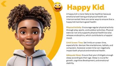 Slide 3 layout from the Kids Emotional Feelings Scale PowerPoint Template presentation deck.