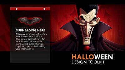 Halloween Toolkit PowerPoint Template layout preview.