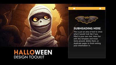 Slide 2 layout from the Halloween PowerPoint Template Theme presentation deck.