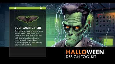 Slide 3 layout from the Halloween PowerPoint Template Theme presentation deck.