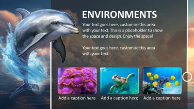 Slide 3 layout from the Nature's Environment PowerPoint Landscape Theme presentation deck.