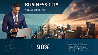 Slide 3 layout from the Business City: Corporate PowerPoint Template presentation deck.